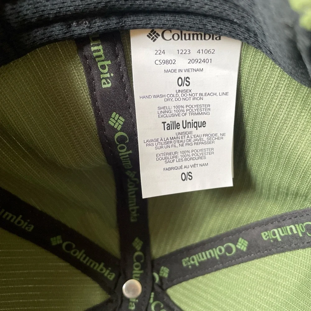 Columbia Green Corduroy Cap adjustable one size